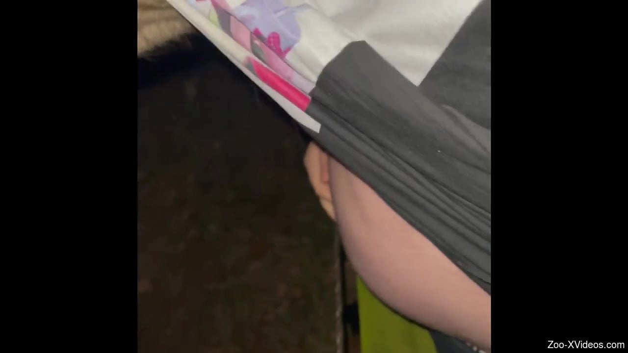 Good guy strokes his dick in front of the beast's face