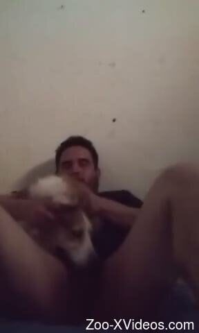 Dude owns this animal's mouth as he fucks it