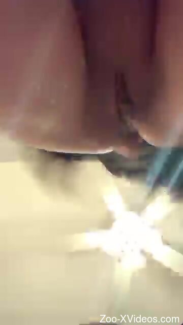 Special treat for this fine woman after the dog licks her muff