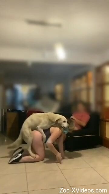 Dog makes horny blonde woman feel perfect and slutty