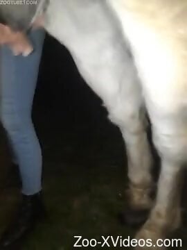 Sexy female gets busy with a horse cock in her mouth