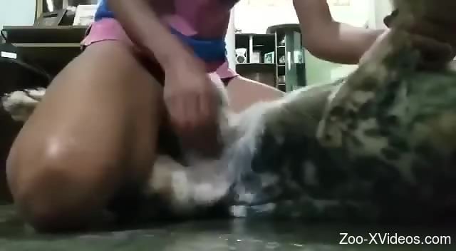 Cowgirl experience for a dog that wants to get off